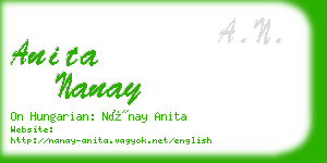 anita nanay business card